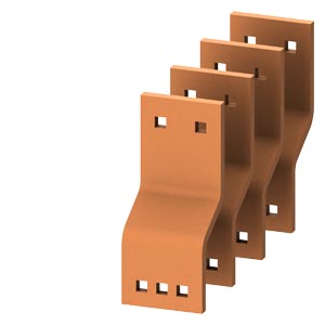 Z shape copper busbar component 80mm x10mm